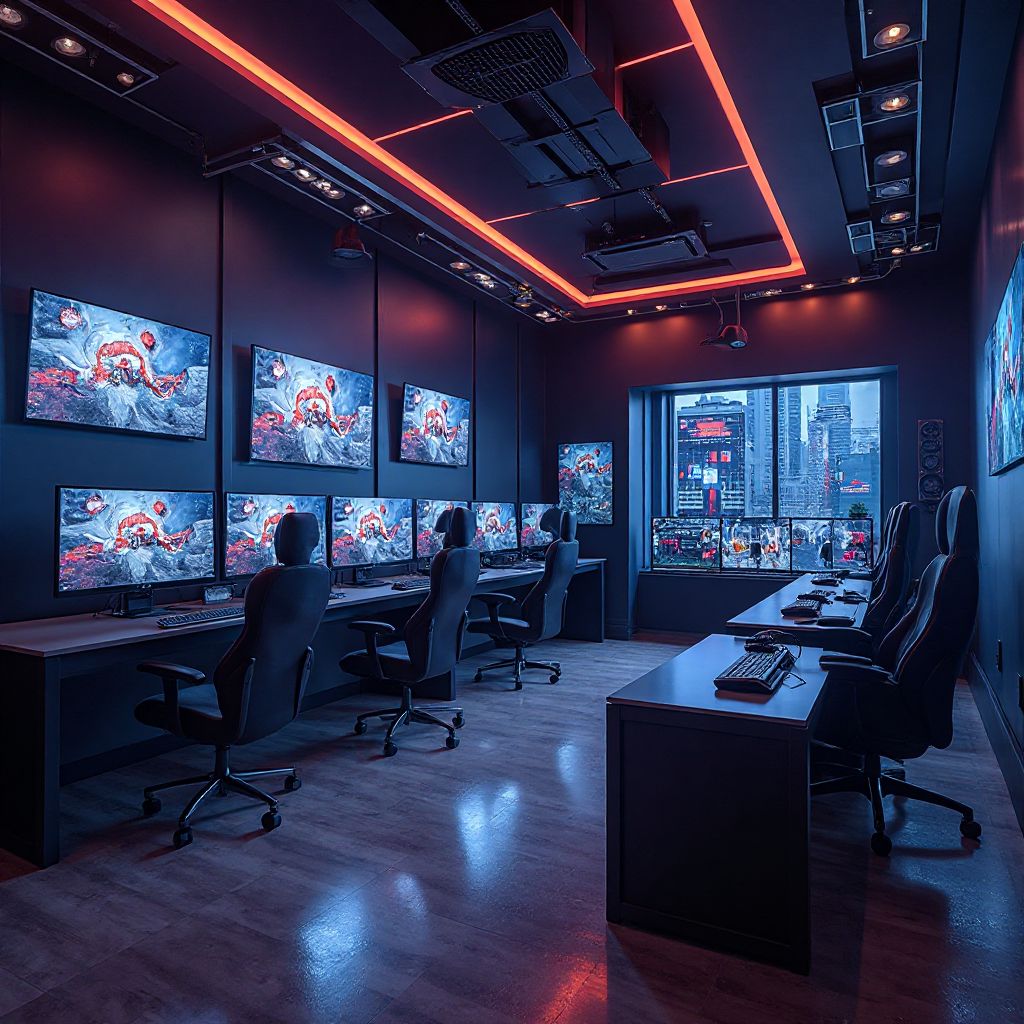 Inside the LevelUp gaming facility