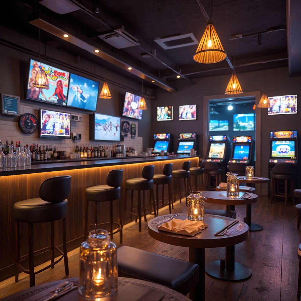 Gaming lounge café area